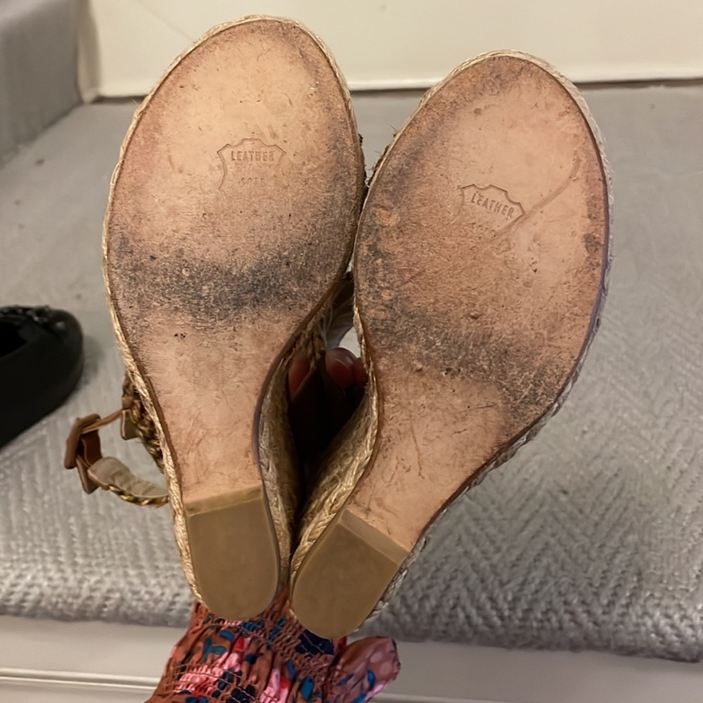 Stuart Weitzman Raffia Platform Sandals - image 5